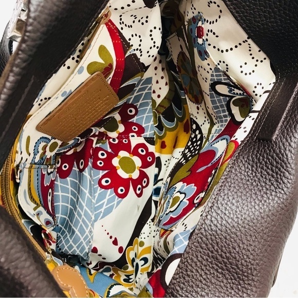 Price firm BRIGHTON Brown Leather & Suede Shoulder Bag - Picture 6 of 8